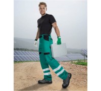 Pánske montérkové reflexné nohavice do pása ARDON COOL TREND, zelené   